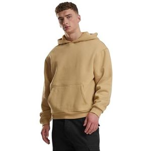 Urban Classics Fluffy Hoody, casual hoodie voor heren, oversized fit, maten S-5XL, Unionbeige, XL