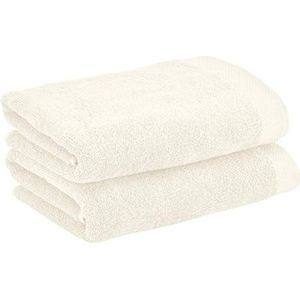 Heckett Lane Bath Bath Towel, 100% Cotton, Off-White, 60 x 110 Cm, 2.0 Pieces