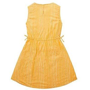 TOM TAILOR Meisjesjurk met strepen en knoopdetail, 31696 - Oranje Tie Dye Stripe, 128 cm