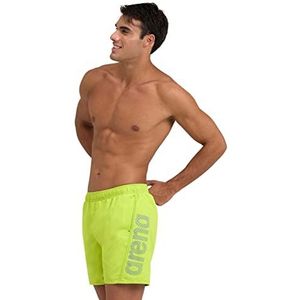 ARENA Fundamentals Logo Boxer R Swim Trunks, Soft Green-Neon Blue, XXL Heren, Soft Green-neon Blue, XXL