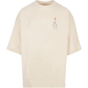 Merchcode Shirt 'K Heart'  rood / zwart / wolwit