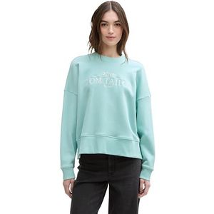 TOM TAILOR Denim Sweatshirt voor dames, 13117 - Pastel Turquoise, L