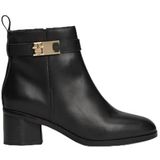 Tommy Hilfiger Vrouwen TH Logo MID Heel Bootie (FW0FW08179) lage laarzen, zwart (zwart), 3.5 UK, Zwart, 36 EU