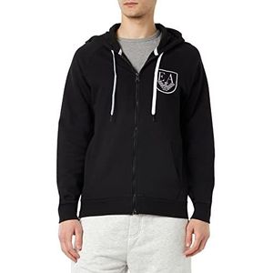 Emporio Armani Sweatshirt met capuchon en rits, Shield Logo Terry trainingsshirt voor heren, Zwart, S