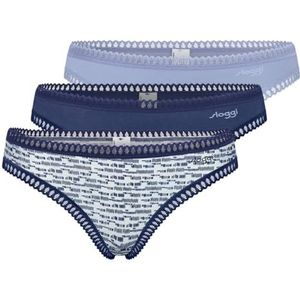 SLOGGI - Go Crush - Slips - Blauw - Katoen - Set van 3