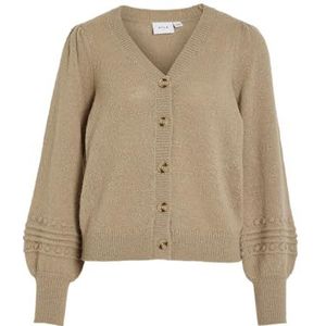 Vituli V-hals glitter gebreide cardigan/Pb, savannah tan, XS