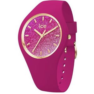 Ice-Watch - ICE glitter Fuschia pink - Rood dameshorloge met kunststof band - 022575 (Small +)