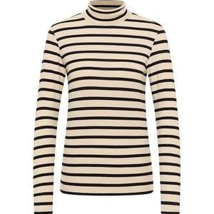 MUSTANG Style Victoria T-shirt, Turtleneck Stripe 12804, M, dames, Coltrui Stripe 12804, M