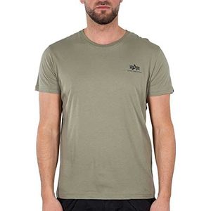 ALPHA INDUSTRIES - Shirt - Olijfgroen - Normale Pasvorm - Kwartmouw