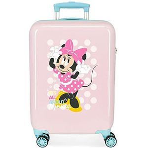 Disney Minnie Play All Day Cabinetrolley, roze, 38 x 55 x 20 cm, hard plastic, zijdelings 34 l, 2 kg, 4 wielen, handbagage