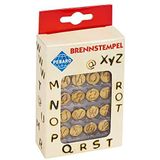 Pebaro 20500 brandstempel voor brandschilderen, pyrografie, houtbranden, 16-delig, van messing, verschillende letters M-Z en speciale tekens, voor het branden op hout, leer, kurk en andere materialen