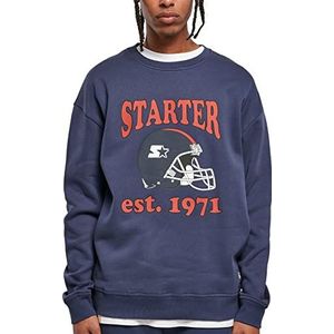 STARTER BLACK LABEL Men's Starter Football Crewneck sweatshirt, donkerblauw, XL, dark blue, XL