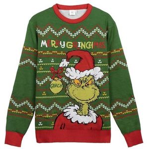 CERDÁ LIFE'S LITTLE MOMENTS The Grinch kersttrui voor volwassenen, uniseks, Groen, L