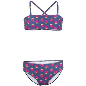 Fashy Bikini-set voor meisjes, kleine aardbeien, blauw, 92