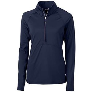 Cutter & Buck Dames lange mouw Adapt Eco Knit Half Zip Pullover, Donkerblauw, M