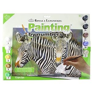 Royal & Langnickel - schilderen op nummer Zebra's, bevat kleuren en penselen, voor volwassenen en kinderen vanaf 8 jaar