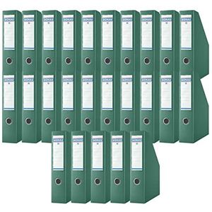 DONAU 3949001PL-06 Staande map archiefdoos karton / 25 stuks / doos - blauw / tot 750 vellen voor kantoor, school en thuis voor het bewaren van documenten in A4-formaat