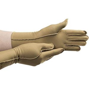 Isotoner Therapeutic Gloves, Right, X-Small, Full Finger, Moderate Compression Closed Finger Glove for Edema, Swelling, and Pain