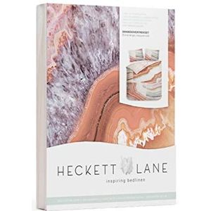 Heckett Lane Kimi Terra Rose Duvet Cover, 100% Cotton Satin, Pink, 155 x 220 Cm, 1.0 Pieces