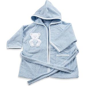 Italbaby 050.4050-0072 badjas badstof voor pasgeborenen 6-18 maanden, pluche, lichtblauw - 550 g