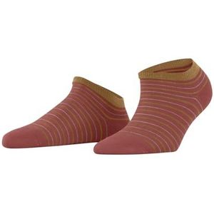 FALKE Dames Korte sokken Stripe Shimmer W SN Katoen Kort gedessineerd 1 Paar, Rood (Lobster 8862), 39-42