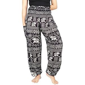 Lofbaz Harembroek voor dames, yogabroek, pompbroek, hippiebroek, boho-kleding, festivaloutfit, zomerbroek, lichte zomerbroek, XXL grote maten