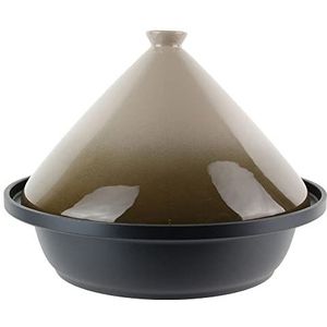 Cook Concept - Tajine Induction Fonte Aluminium Ronde Vitro-Ceramique Inox Kc2404 Taupe Cuisine Plat Cuisson