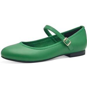 MARCO TOZZI Dames ballerina, zacht Feel Me voetbed, veganistisch 2-24226-42 ballerina's, groen, 36 EU