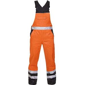 Hydrowear 048473 Huntsville Bib Broek, Bever, 50% Polyester/50% Katoen, 50 Maten, Oranje/Zwart