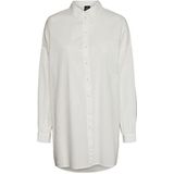 Vero Moda Dames VMBINA L/S Oversize Shirt GA NOOS Blouse, Snow White, XS