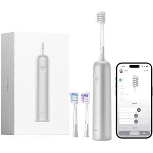 Laifen Wave Elektrische tandenborstel, oscillatie en trillingen, elektrische sonische tandenborstel voor volwassenen met 3 borstelkoppen, IPX7 waterdicht, magnetisch, oplaadbaar, reistandenborstel