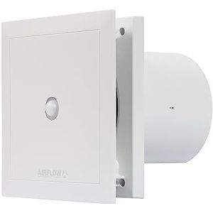 Airflow QT100MST 9041262 Afvoerventilator, geluidsarm, activering door bewegingssensor of met timer, 2 snelheden, 100 mm