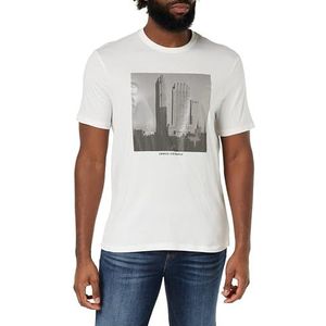Armani Exchange Men's Digital Desert, bedrukt grafisch T-shirt, wit, L, off-white, L