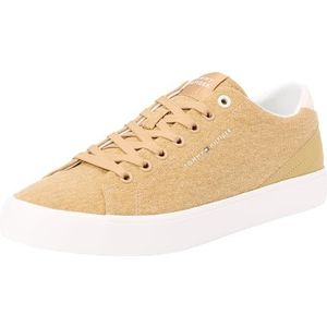 Tommy Hilfiger Heren TH HI Vulc Low Summer CVS gevulkaniseerde sneaker, klassieke kaki, 9 UK, Klassieke Khaki, 43 EU