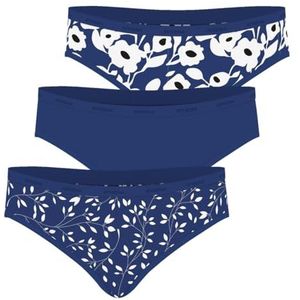 Athena Ecopack, set van 3 damesslips, lingerie, Blauw, S