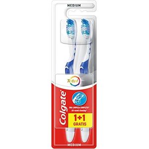 Colgate Totaal, handmatige tandenborstel gemiddelde hardheid, volledige reiniging van de mond, 2 stuks