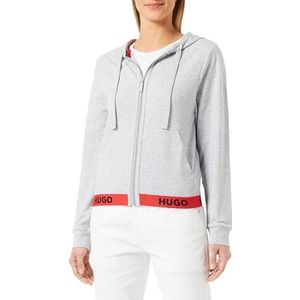 HUGO Sporty Logo Loungewear Jacket voor dames, Medium Grey36, XL