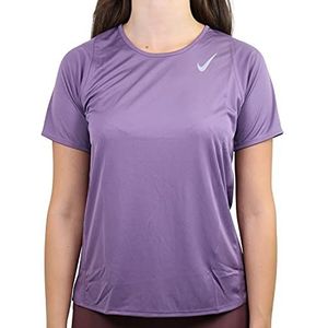 Nike DF Race Top SS T-shirt, amethyst smoke/reflecterend zilver, XS dames