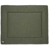 Jollein Boxkleed voor Baby's - Pure Knit, Leaf Green - Organisch Katoen - Speelkleed Baby - 75x95 cm - Groen