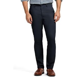 IZOD Heren Big & Tall American Chino Flat Front Extended Straight Fit Twill Pant, marineblauw, 34W / 32L