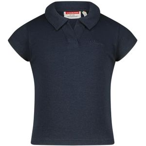 Vingino G-Basic Crop Rib Polo Top voor meisjes, navy blazer, 12 Jaar