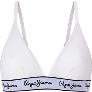 Pepe Jeans Mesh BH voor dames, Wit (Mousse), L