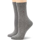 Tommy Hilfiger CLSSC dames sokken (2 stuks), Middle Grey Melange, 35-38 EU