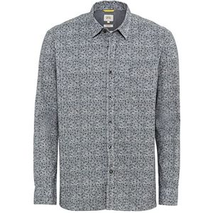 camel active Vrijetijdshemd voor heren met allover print van katoen, blauw, S