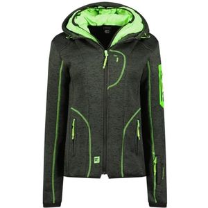 Geographical Norway Tijgerin, dames, fleece, warm, ritssluiting, jas, herfst, winter, lente, warm, dames, lange mouwen, trui, bont, zacht, comfortabel, outdoor (donkergrijs, XL), Donkergrijs, XL