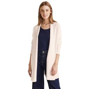 Street One Damesvest met rib details sweater, Lucid White, 34