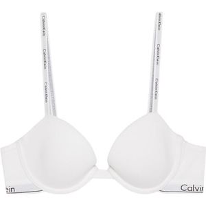Calvin Klein - LIGHTLY LINED DEMI - Beugel-bh - Wit - Met Logo-opdruk op de Band