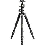 VANGUARD VEO3T+ 264AB - driepoot-reisstatief, macrostatief en monopod van aluminium - geschikt voor multi-mount - incl. bal kop/kogelkop, multimount adapter, spikes en statieftas