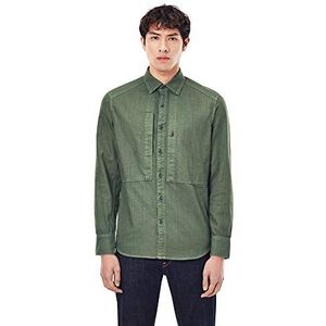 G-STAR RAW Panelled Pocket Slim overhemd voor heren, groen (Combat Gd D18963-7647-c249), XS