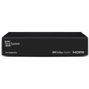 TELE System DVB-T2 HEVC Digital Terrestrial Decoder 2024 TS6105 TV-ontvangst met kanaal autoscan Afstandsbediening meegeleverd